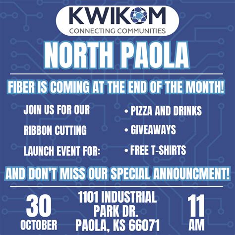 Fiber Internet Is Coming To North Paola On Kwikom