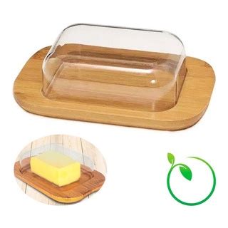 Porta Manteiga Bambu Tampa 20x13 Ecokitchen Mimo Style Shopee Brasil