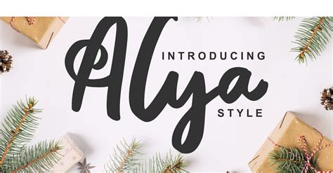 Alya Brush Style Font Alya Brush Style Font