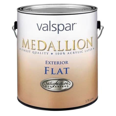 Valspar Brand 1 Quart Flat White Medallion Exterior Latex House Paint 27 45501