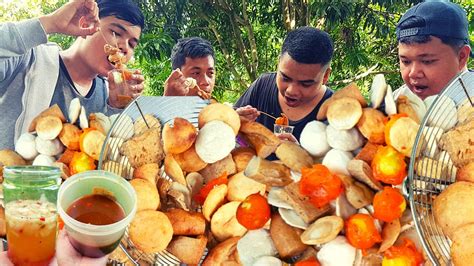 Filipino Street Foods Mukbang Overload Fishball Kikiam Kwek Kwek