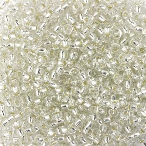 Size 8 Silver Lined Crystal Seed Beads 100g The Bead Shop