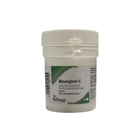 Bioargirol C Silver Sulfadiazine Cream Jar With 30g Mexipharmacy