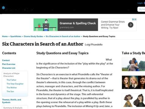 Six Characters in Search of an Author by Luigi Pirandello: Study Guide ...