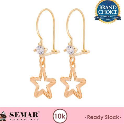 Jual COD Anting Emas Delvia Star Gold 10K Semar Nusantara ART 8384