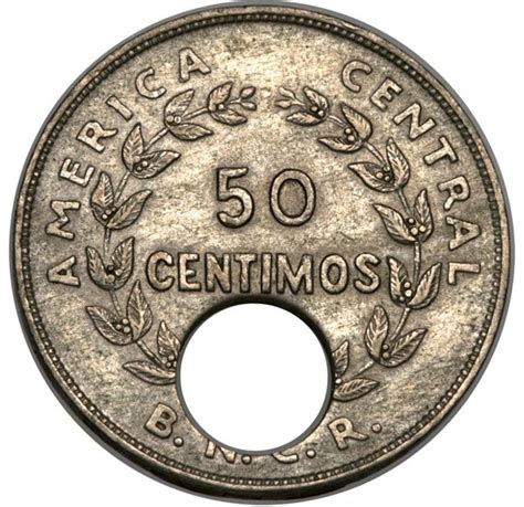 50 Céntimos Leprosarium Coinage Costa Rica Numista