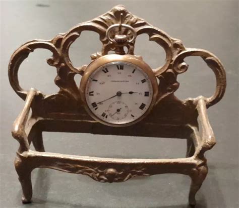 Ancien Porte Montre Gousset Banquette En Bronze Style Louis Xv Fin