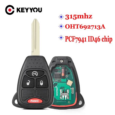 Keyyou Remote Car Key Mhz Id Pcf Chip For Jeep Compass