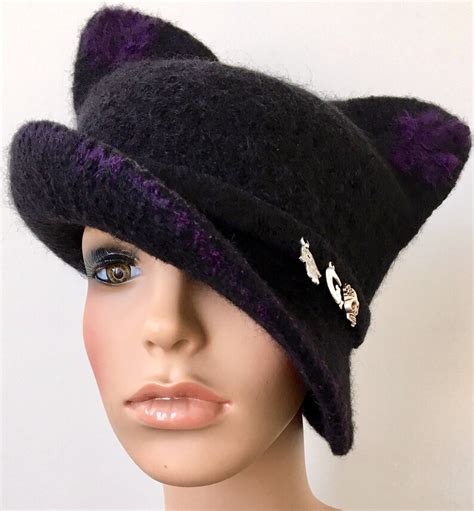 Pussy Cat Hat Black Pussy Hat Feminist Hat Trendy Hats Etsy