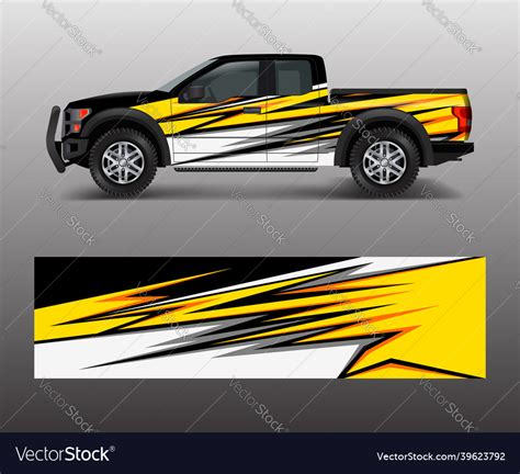 Graphic Abstract Stripe Designs For Truck Decal Vector Image