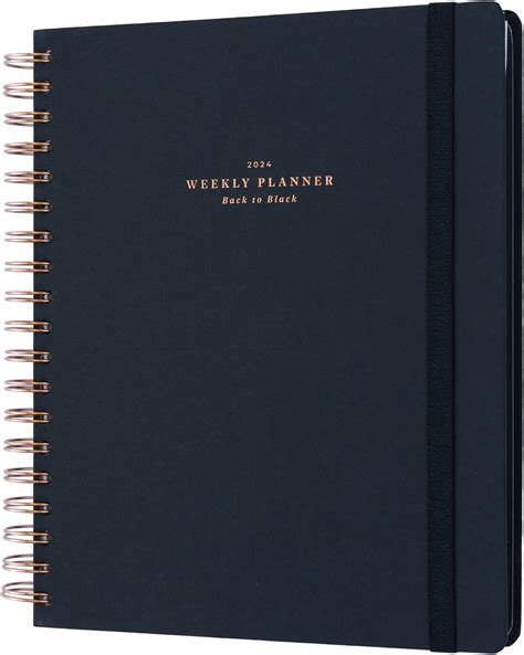 Kokonote Back To Black Planner 2024 Weekly Planner Big Size 83 X 98 Inches