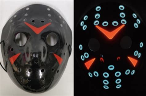 Jason Voorhees LED Hockey Mask Friday 13th Halloween Glow In Dark Light