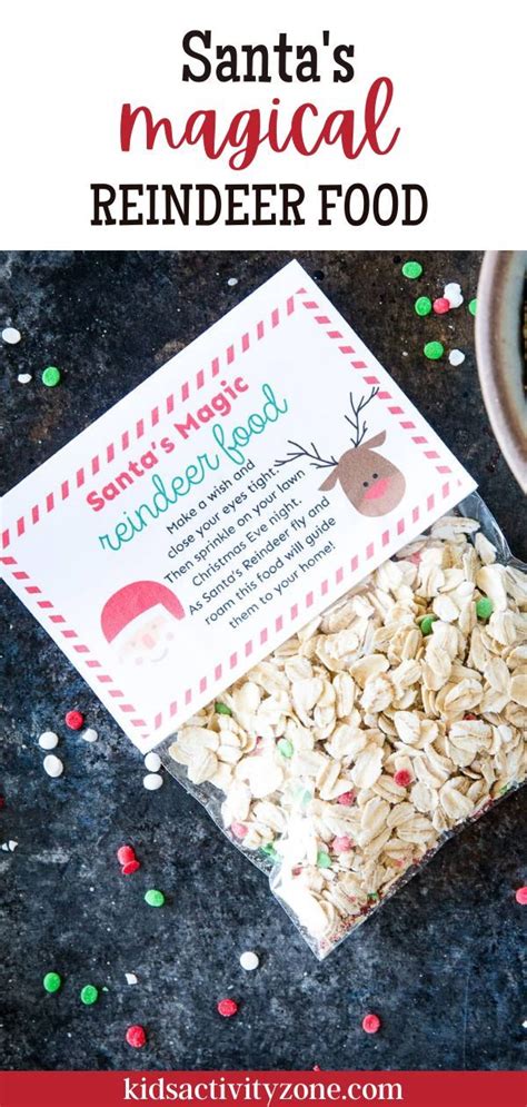 Santas Magic Reindeer Food Is In A Bowl And On The Table