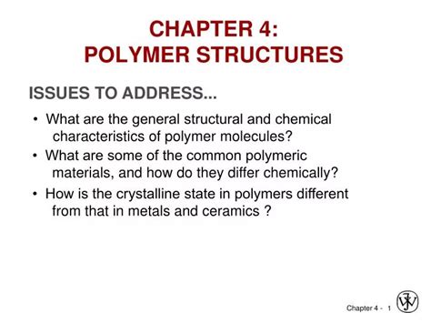 PPT - CHAPTER 4: POLYMER STRUCTURES PowerPoint Presentation, free ...