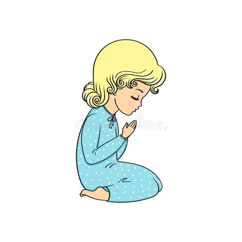 Little Girl Praying Drawing Stock Illustrations 114 Little Girl