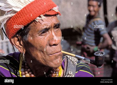 Myanmar Burma Chin State Portrait Of An Old Man From Chin Ethnic