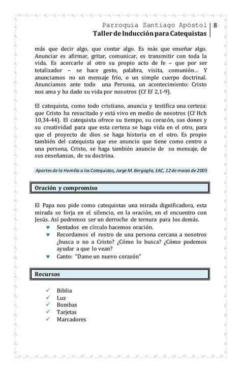 Inducci N Tema La Vocaci N Del Catequista Pdf