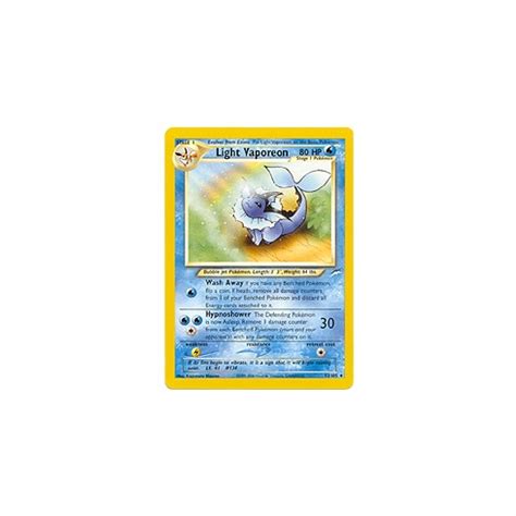 Neo Destiny Light Vaporeon Card