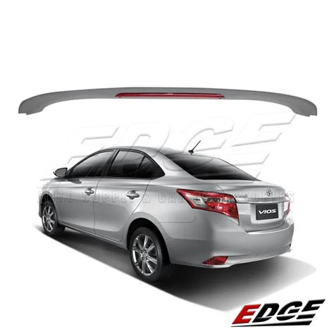 Toyota Vios 2013 2018 3rd Gen Unpainted Spoiler W Brake Light