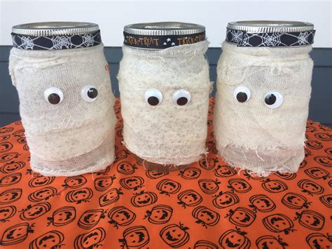 Mummy Lanterns From Mason Jars And Cheesecloth R Crafts