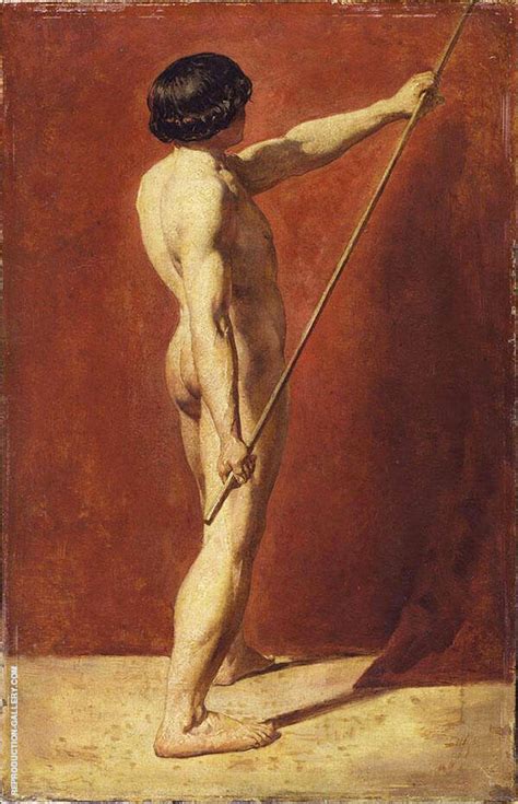 Male Nude With Staff By William Etty Oil Painting Reproduction