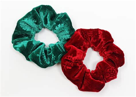 Christmas Velvet Hair Scrunchies Holiday Scrunchies Hair Etsy