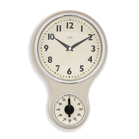 Cream | Retro Clock with Timer | Scott's of Stow