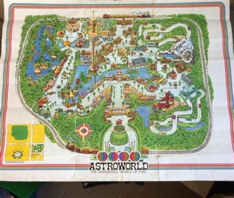 Original Six Flags Astroworld Map From OPENING YEAR (1968) | RARE ...