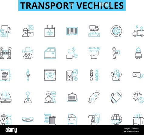 Conjunto de iconos lineales de vechicles de transporte Automóviles