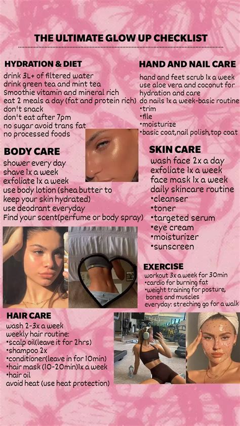 The Ultimate Glow Up Checklist In 2024 Skin Care Routine Glow Up