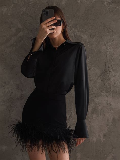 Рубашка прямого кроя с широкими манжетами :: LICHI - Online fashion store