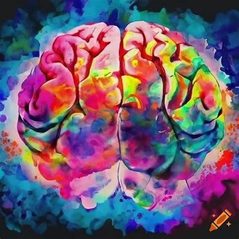 Watercolor Painting Of A Complex Human Brain On Craiyon