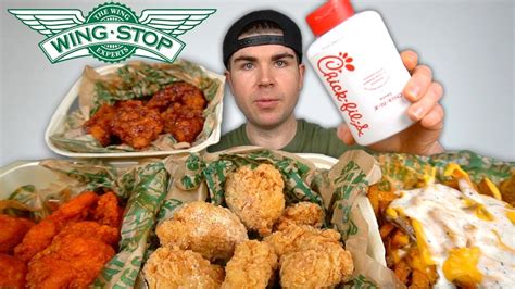 Wingstop Mukbang Feast Extra Boneless Wings Cheesy Voodoo Fries