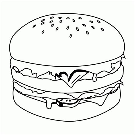 Hamburger Zum Ausmalen