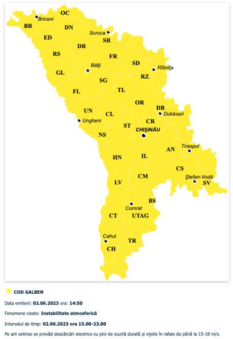 Ploi cu descărcări electrice și vânt puternic Meteorologii au emis cod