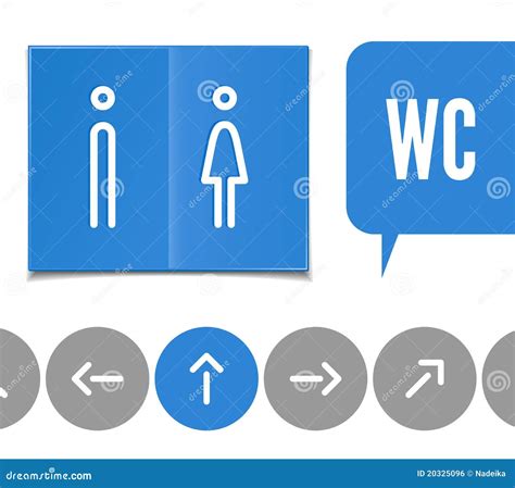 Wc Pictogram Stock Vector Illustration Of Gentlemen