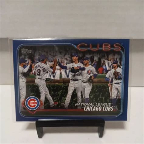 Carte D Quipe Chicago Cubs Topps Series Bleu Royal Parall Le