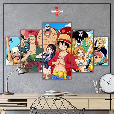 Hiasan Dinding Kayu Baryon Wall Decor One Piece Crew Luffy Set Wall