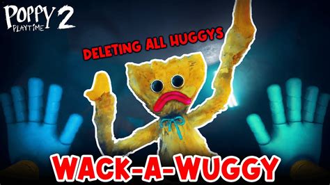 Can We Win By Deleting All Mini Huggies In Wack A Wuggy Poppy Playtime Chapter 2 Youtube