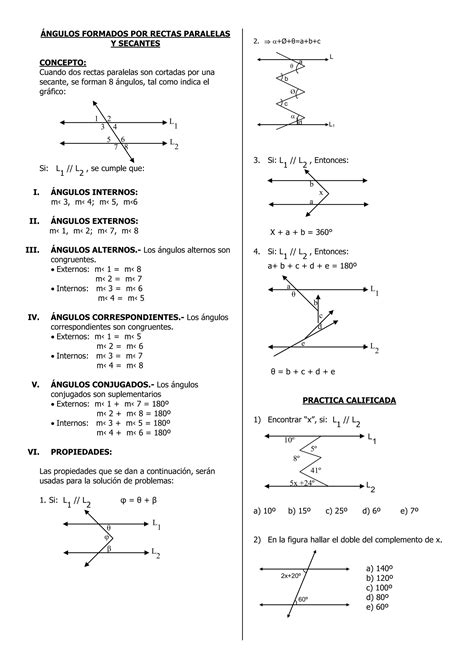 áNgulos formados por rectas paralelas y secantes PDF