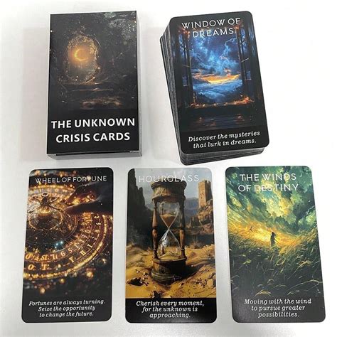 Cartes d oracle de crise inconnue Jeu de tarot de prophétie Cartes de