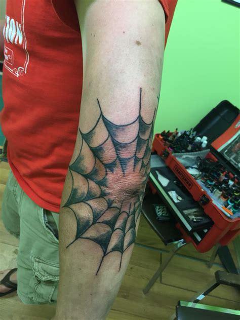 Spider Web Tattoo By Jim Kaleta Inspiração Para Tatuagem Tatoo Tattoo Cotovelo