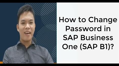 How To Change The Password In Sap B1 Youtube