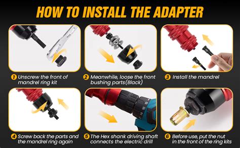 Amazon Taskstar Rivet Nut Drill Adapter Kit Cordless Rivet Nut