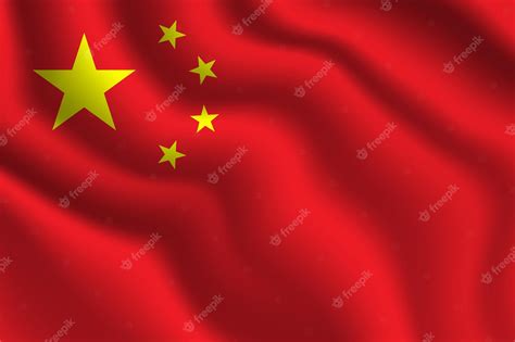 Ilustración de vector de bandera nacional de china con diseño de ...