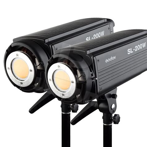 2x Godox SL200W White Version LCD Panel LED Video Light Wireless