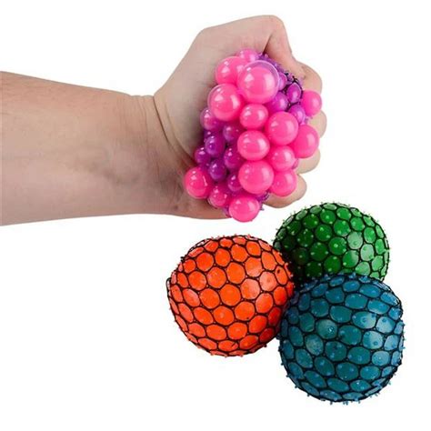 Fidget Mesh Squishy Ball Set Of 12 Squeeze Balls Oddbits