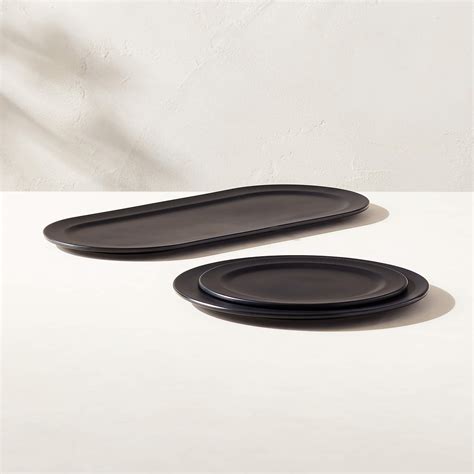 Jove Black Melamine Dinner Plates Set of 4 | CB2 Canada