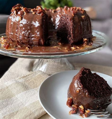 Decadent Chocolate Turtle Bundt Cake