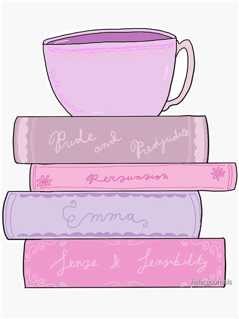 Jane Austen Book Stack And Mug Of Tea